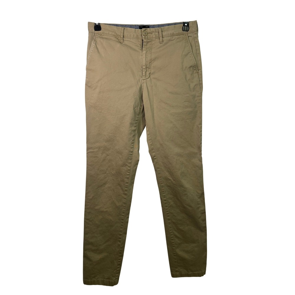 J.Crew Mens‎ Khaki Chino Pants Tan Slim Fit Stretch Cotton Twill W30 L38 31x34
